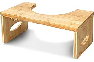 Foldable Bamboo Squat Poop Stool for Comfortable Squatting