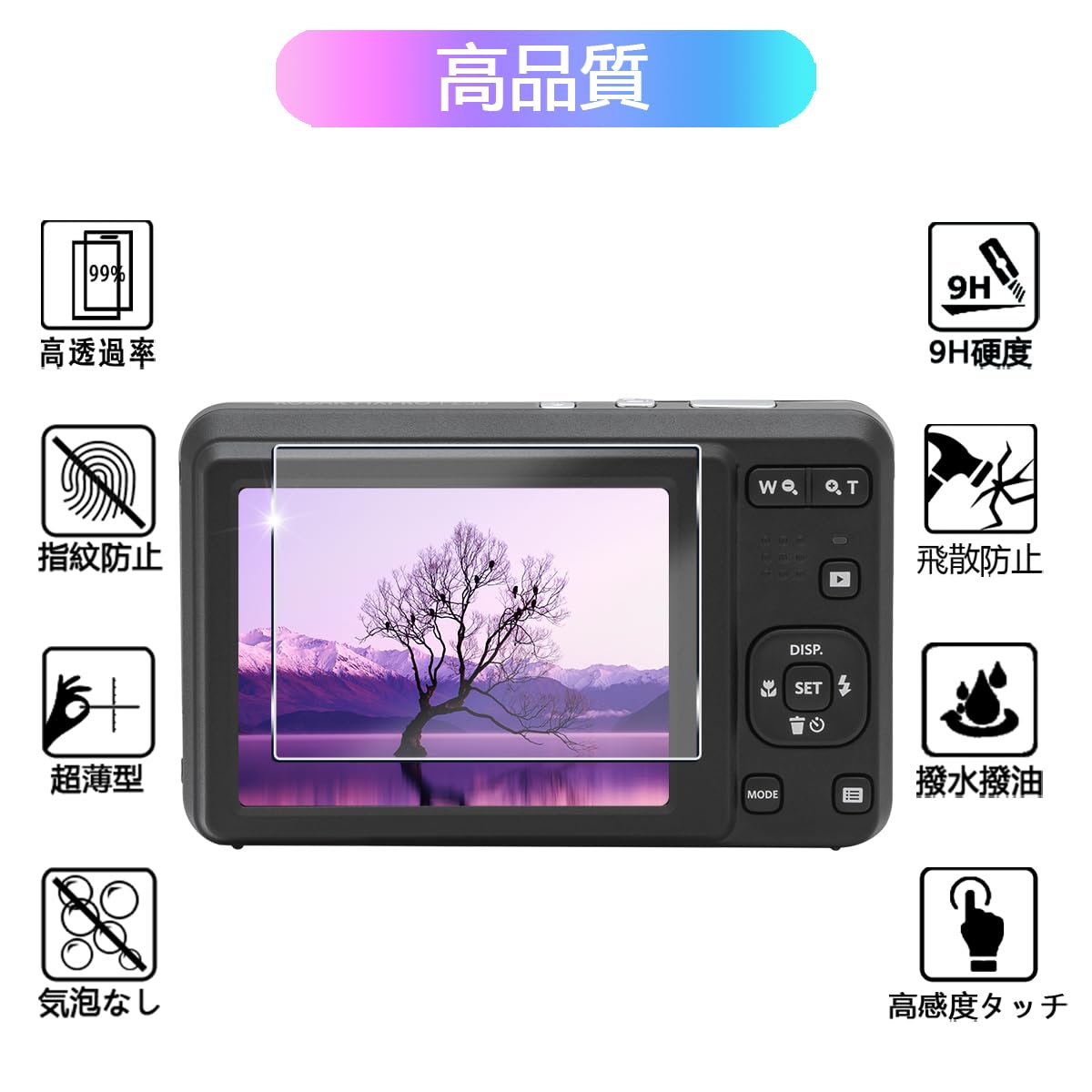 Amazon.co.jp: 対応 Kodak Pixpro FZ55 / FZ45 保護フィルム ガラス