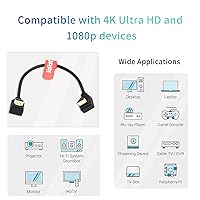 Vista 5 de DRRI Cable en espiral HDMI de alta velocidad 8K 2.1 para doblarse hacia abajo HDMI para cámara Z-Cam E2 S6 Sony FX3/Atomos Ninja V Monitor/Monitor