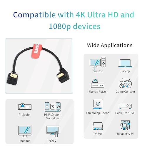 Miniatura 5 de DRRI Cable en espiral HDMI de alta velocidad 8K 2.1 para doblarse hacia abajo HDMI para cámara Z-Cam E2 S6 Sony FX3Atomos Ninja V MonitorMonitor HD