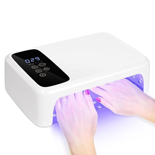 BETE - Lámpara de uñas LED inalámbrica para dos manos, secadora de uñas inalámbrica BETE de 138 W, luz LED UV recargable de 138 W, 69 cuentas, 4