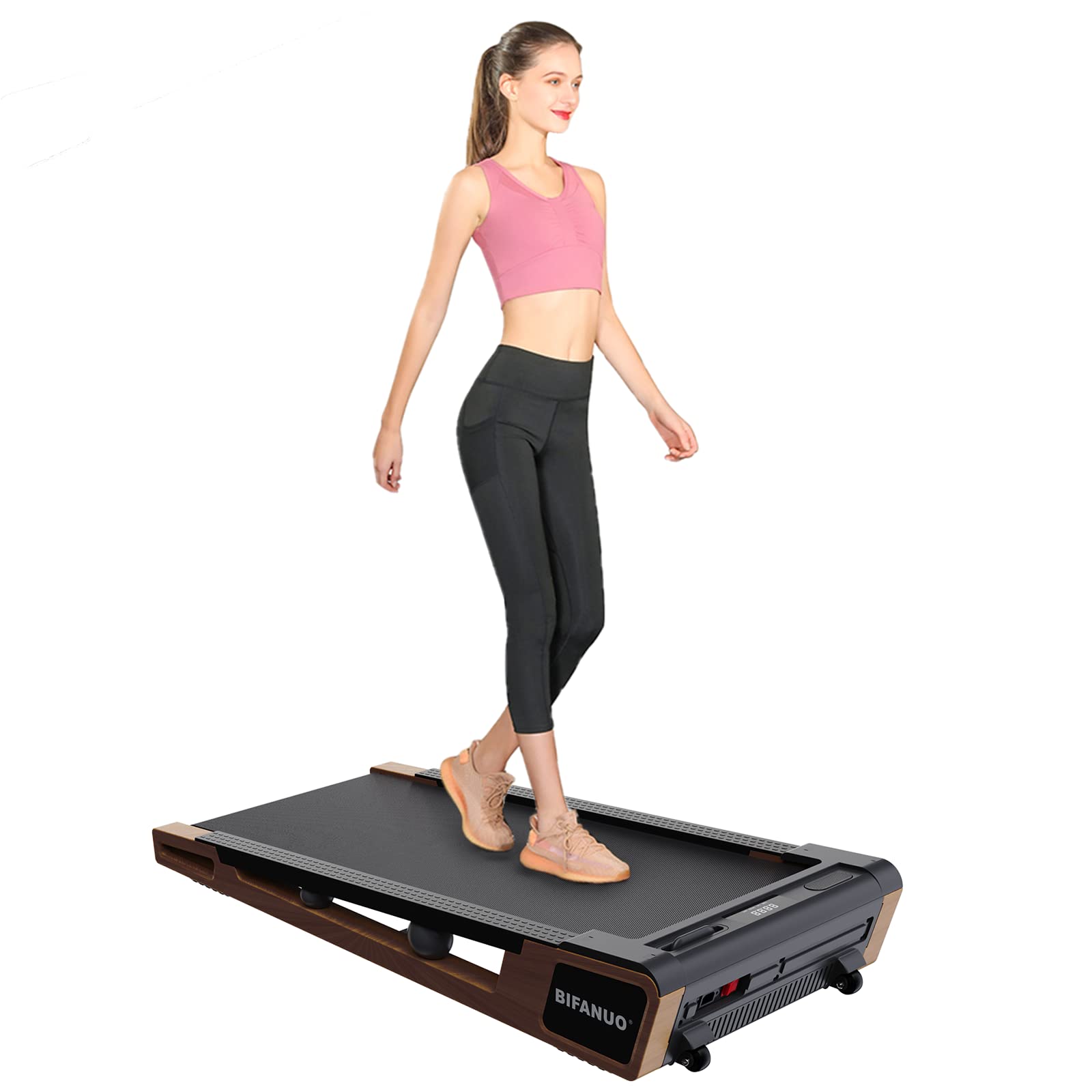 small compact walking treadmill under desk with incline