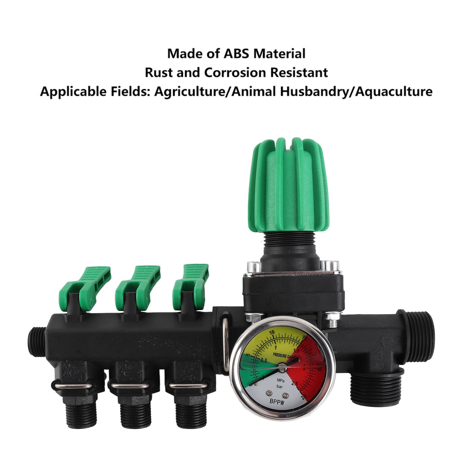 Válvula de control del rociador agrícola de 3 vías Divisor de agua de latón pesado para el de pulverización de agricultura 1/2 "NPT Enutlet con palanca ergonómica resistente a