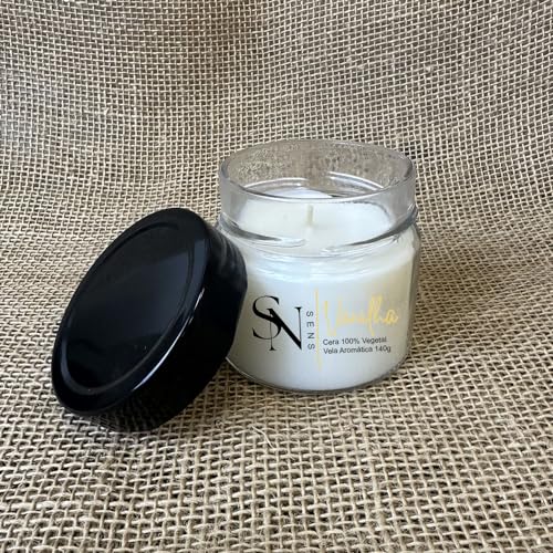Vela Aromática Baunilha Premium 140g C/Cera De Coco (1 Un)