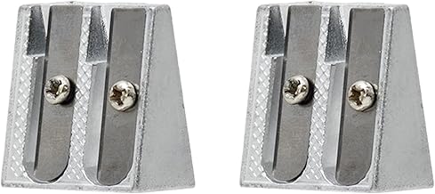 2PCS Metal Pencil Sharpeners with 2 Holes, Metal Sharpener Pencil Sharpeners for School Pencil for Home School Office Stationery