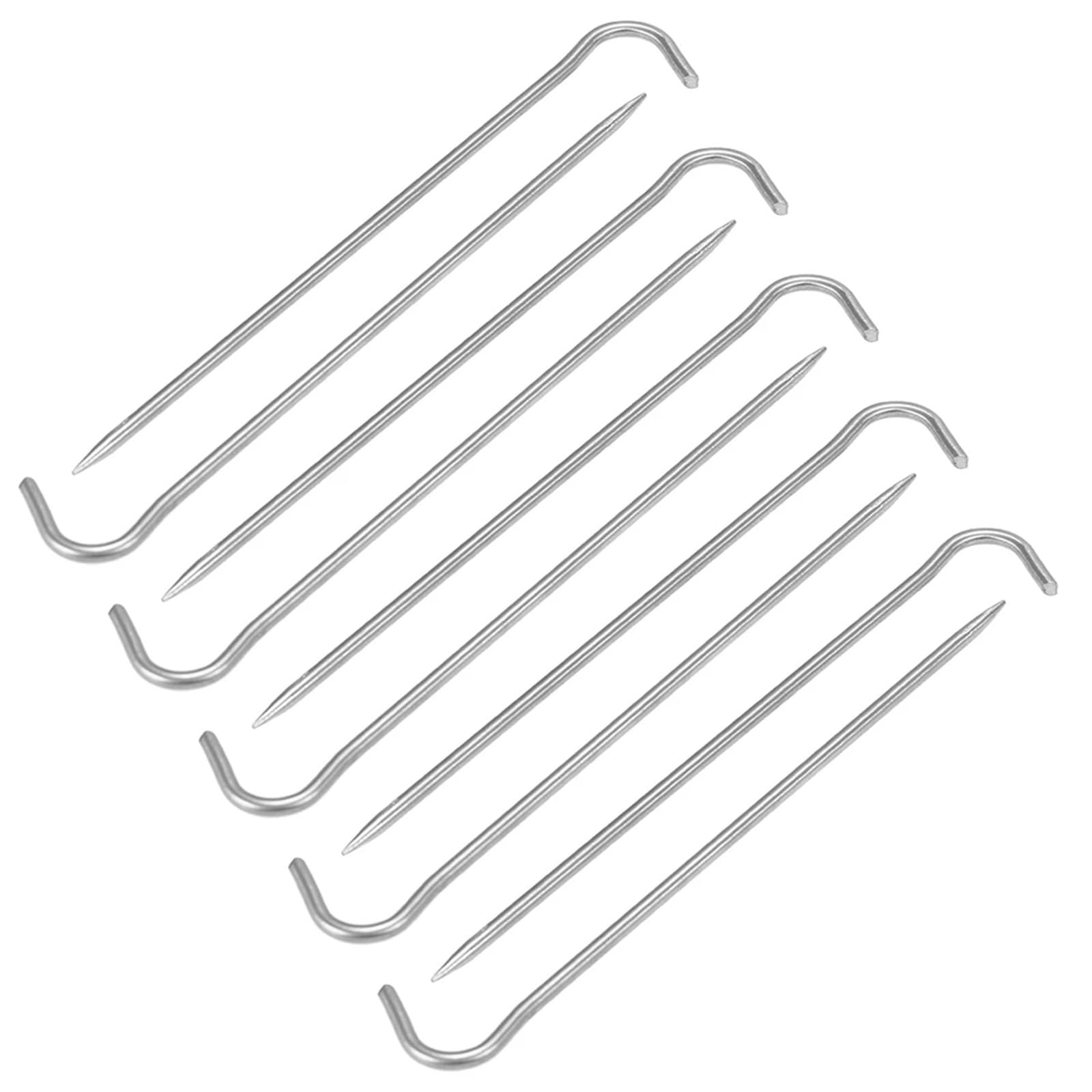 20 Stück Titan-Zeltheringe, Titan-Zeltnägel mit Biegehaken, Outdoor-Camping-Zeltheringe for Campingbedarf für Camping und Outdoor