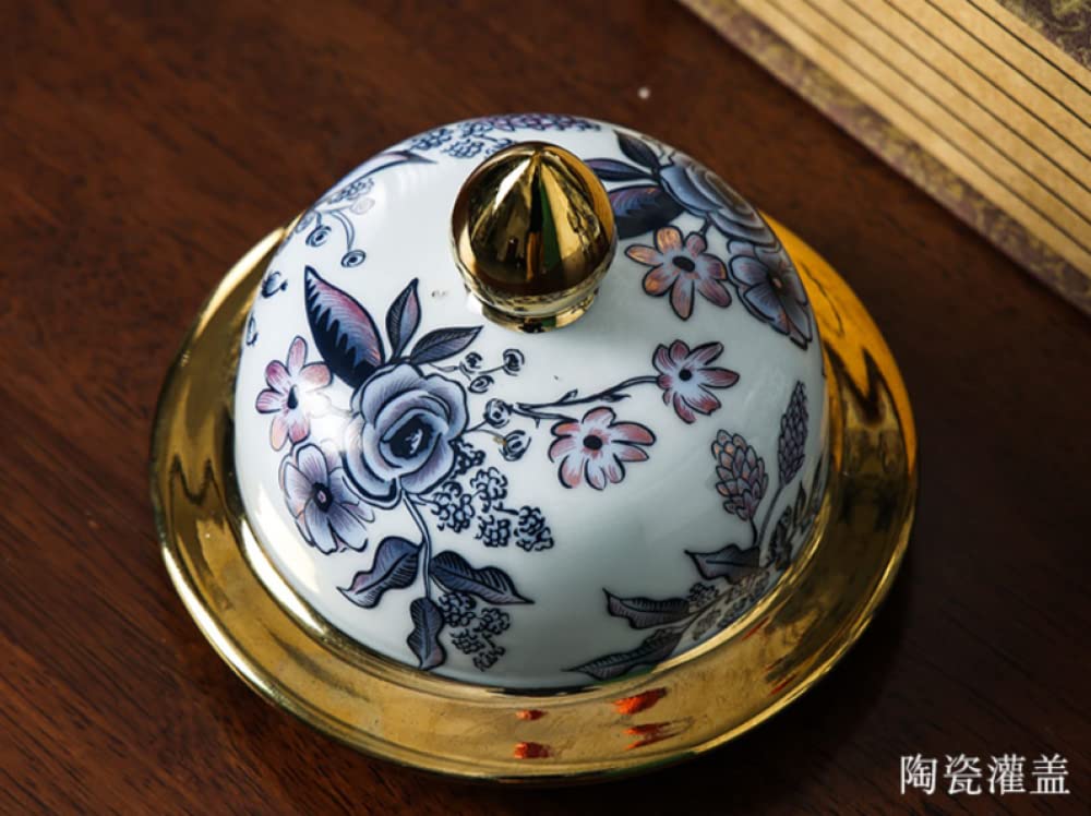 Jarrón de cerámica Chino, jarrón Chino Grande Blanco, jarrón de Flores de Porcelana, jarrones de cerámica Antiguos Chinos, jarrón Decorativo Tradicional-A High 37 cm