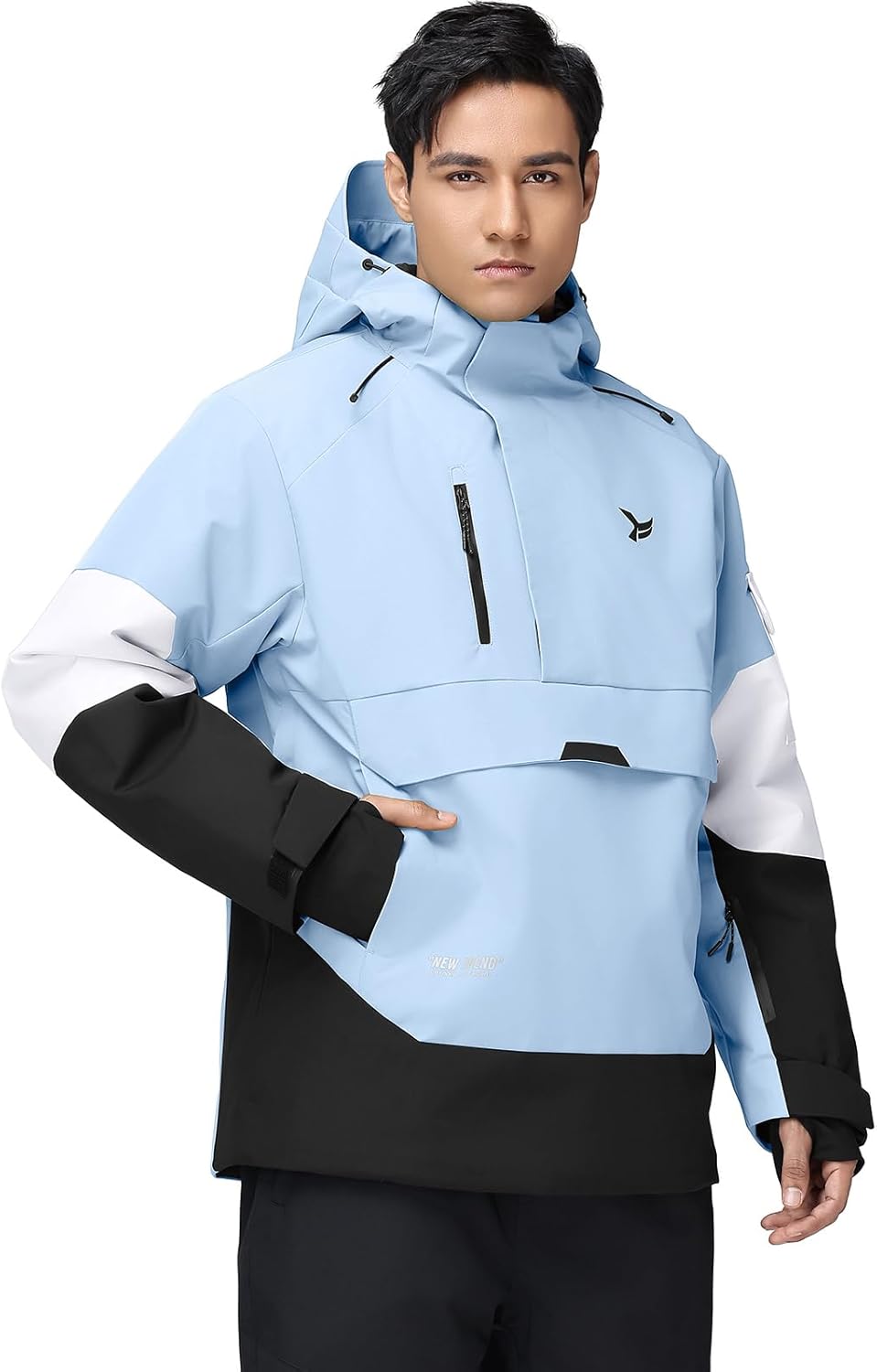 YEEFINE Men's Ski Jacket Snowboard Snow Coat Waterproof Insulated Winter Warm Loose Fit Pullover Hoodie - Image 4