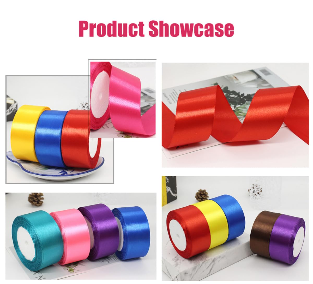 25 Mètres/rouleau De Rubans De Satin De 6 Mm Pour Emballage De Cadeau De Fête D'anniversaire De Mariage Fournitures De Festival D'Halloween De Noël Ruban De Bricolage-violet Foncé, 25 Mm