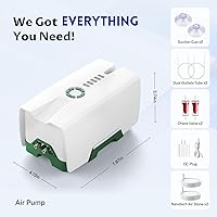 Vista 6 de Ghosthorn Silent Dual Operating Mode Rechargeable Aerator for Fish, Large Capacity Aquarium Air Pump with Universal Clip for Most Bait Buckets