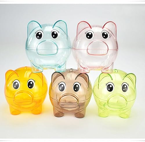 Miniatura 7 de BESPORTBLE Bonita alcancía transparente, alcancía para niños y niñas, alcancía para niños y niñas, alcancía para bebés, caja de ahorros para bebés,