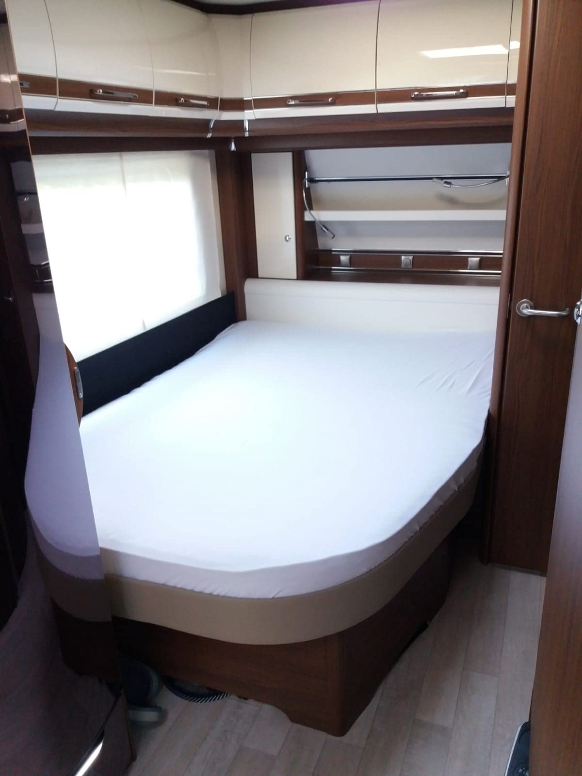 Kris Van Rhein Jersey- Spannbettlakenlaken, Bettlaken mit 2 Rundungen von Castejo für Wohnmobile/Heckbetten/Queensbetten Größe 160x200cm super elastisch(anthrazit)