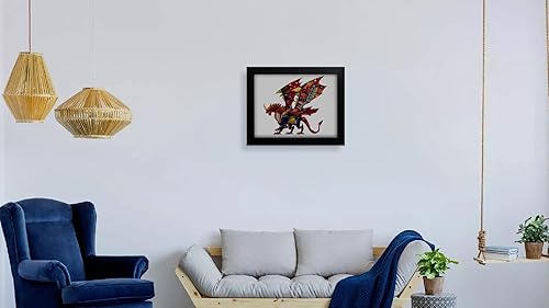 Miniatura 6 de Apro Vision Rompecabezas de madera para adultos y niños, rompecabezas de dragón de 11 x 10 pulgadas, 209 piezas, regalo divertido para familiares y