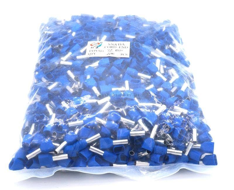 Generic TE4012 2 x12 AWG Grey Twin & Dual Entry Wire & Bootlace Ferrules for 2 X 4.0mm2 12.0mm Pin Length 1000PCS/PACK