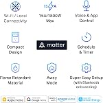 TP-Link Tapo Matter Supported Smart Plug Mini, 15A/1800W Max, 2.4G Wi-Fi Only, White, Tapo P125M(3-Pack)