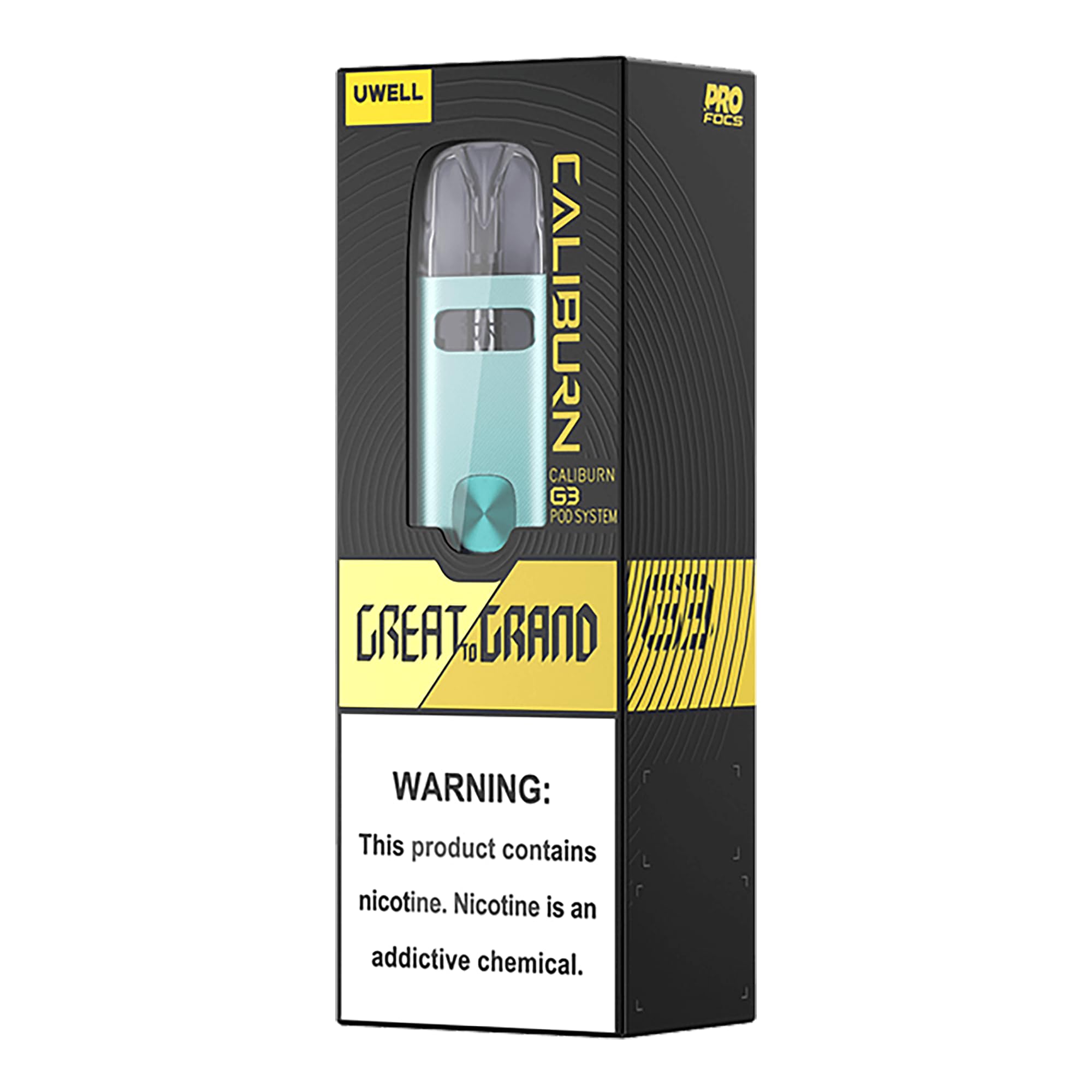 elfbar elfa master akku Uwell Caliburn G3 Midnight Gold Vape/E-Cigarette in Pod System - 2.5 ml  Tank, 900 mAh, OLED Display, USB-C, SideFill, MTL