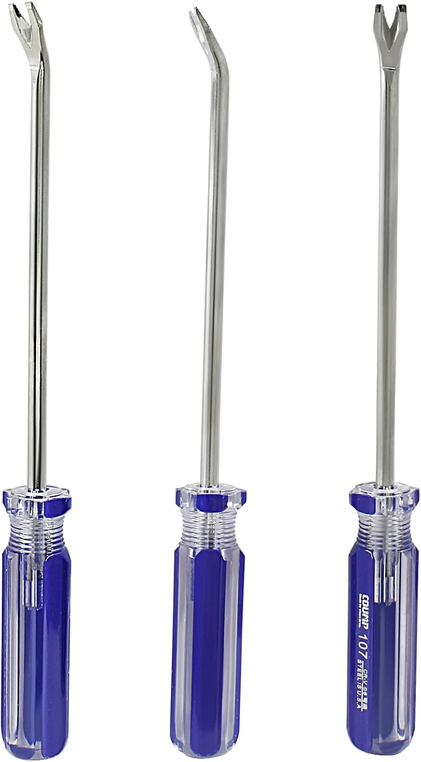 Bonsicoky 3 Pcs Tack Lifter Nail Puller, Elbow Head V Tip Nail Staple