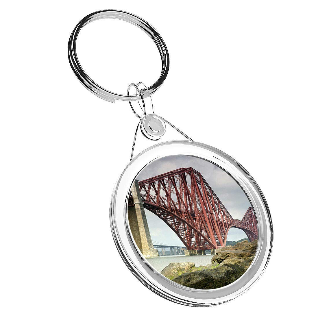 Destination Vinyl Keyrings Unisex Kids Multi 1 X Pretty Forth Road Bridge - Keyring Ir02 Mum Dad Kids Birthday #16231
