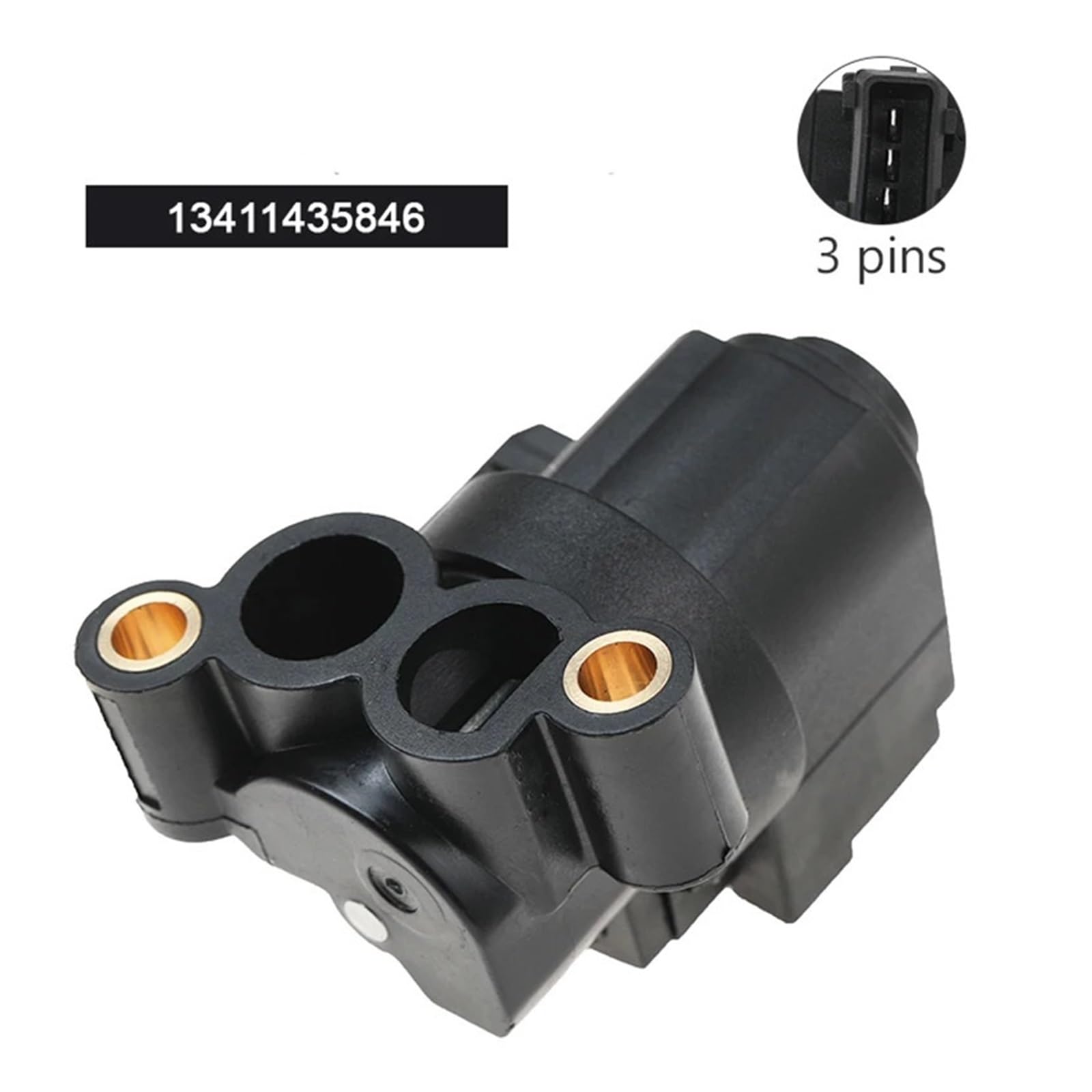 NEGRO Valvola di controllo dell'aria al minimo, adatta for E46 316i 318 I Is Ti 318i 318is 318ti Z3 1.6L 1.8L 1.9L E34 13411435846 0280140561 0280140575 Solenoide di controllo del minimo dell'auto