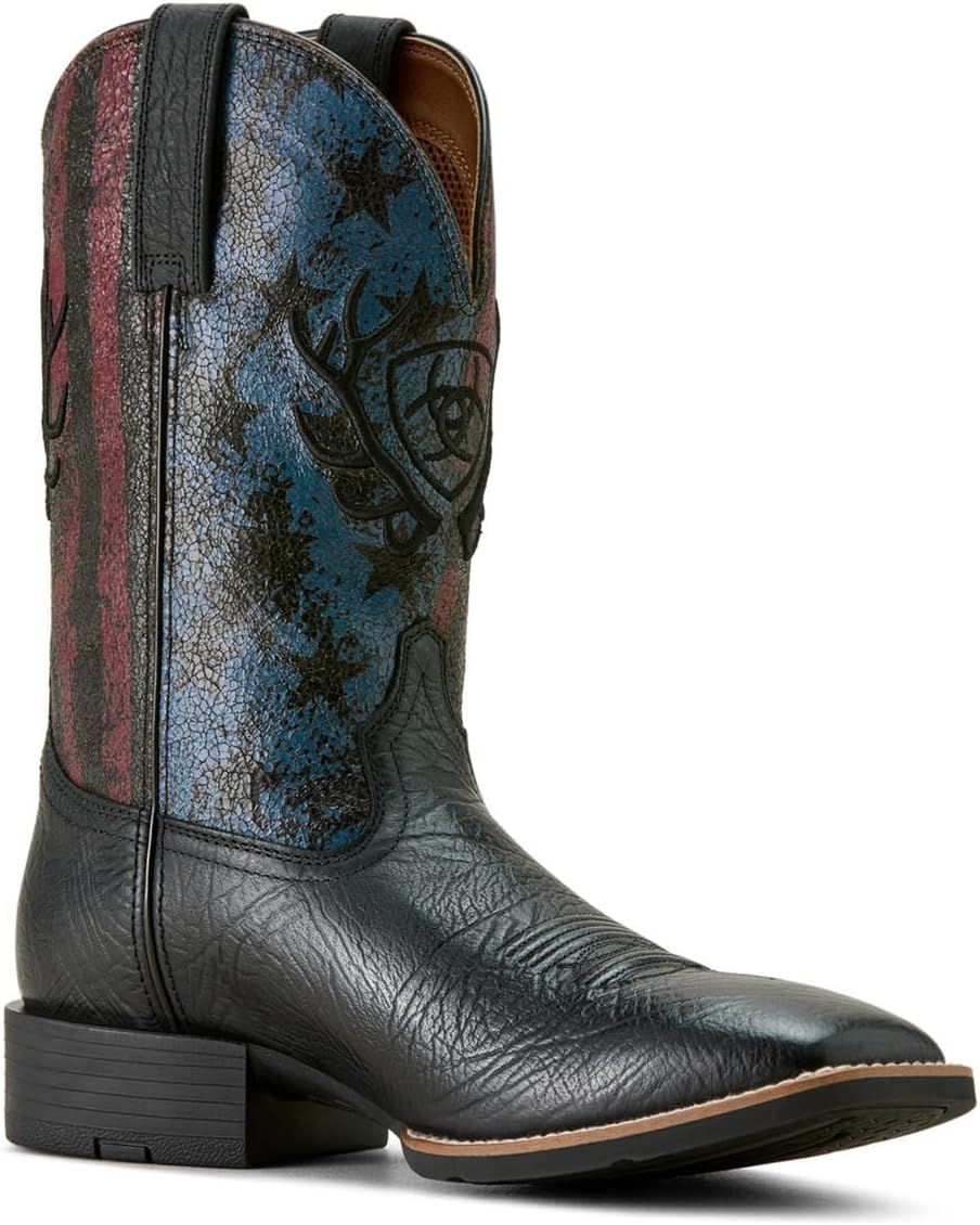 ARIAT mens Sport Liberty Antler Wide Square Toe Cowboy Boot