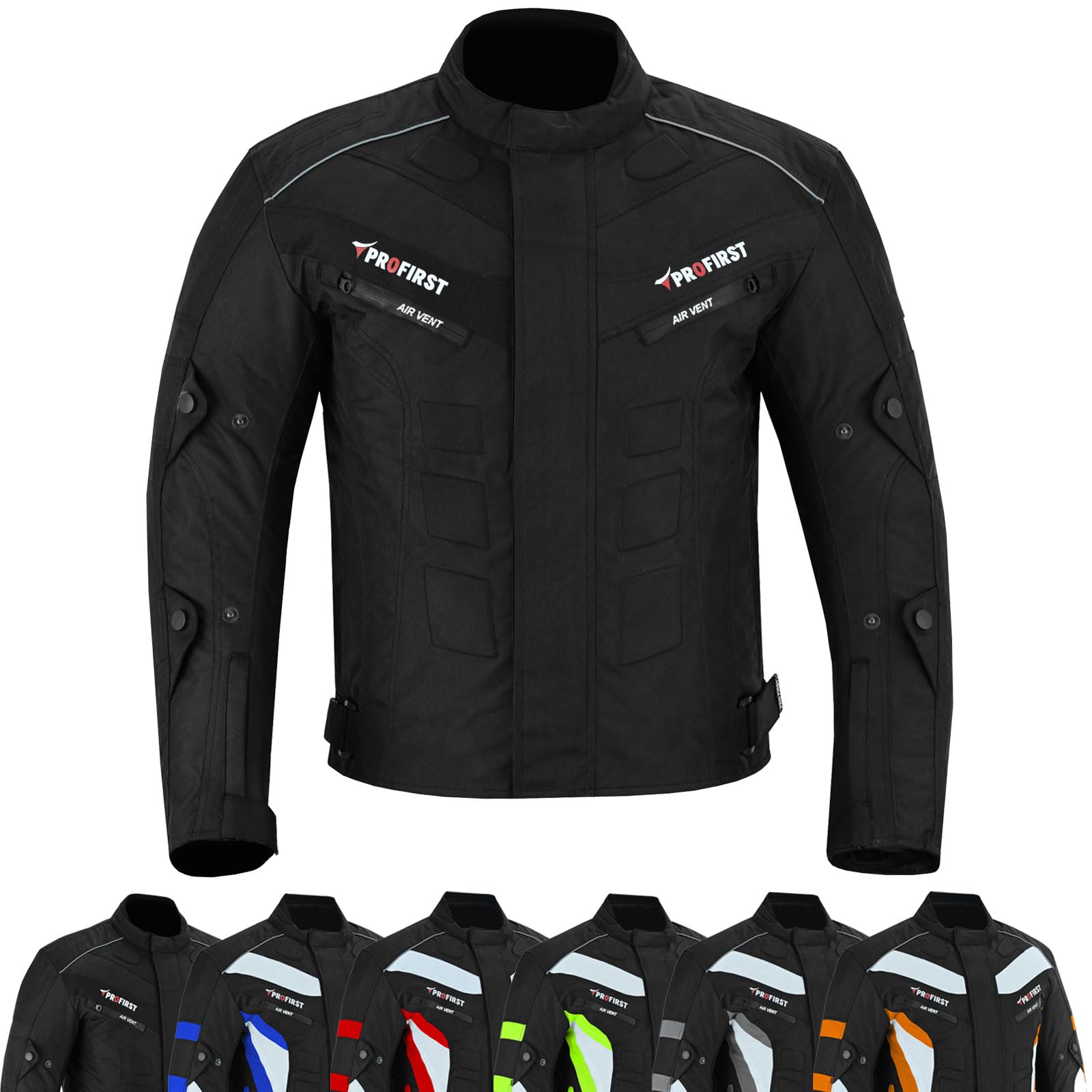 Sponsored Ad – PROFIRST Motorcycle Jacket Mens Waterproof Textile Cordura Fabric Motorbike Mesh Jacket All Seasons Removeable CE Approved Protections
