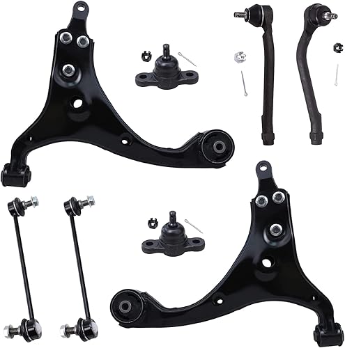 Miniatura 65 de Detroit Axle - Kit de suspensión delantera de 8 piezas para Toyota Sienna 2004-2010, brazos de control inferiores con rótulas interiores exteriores