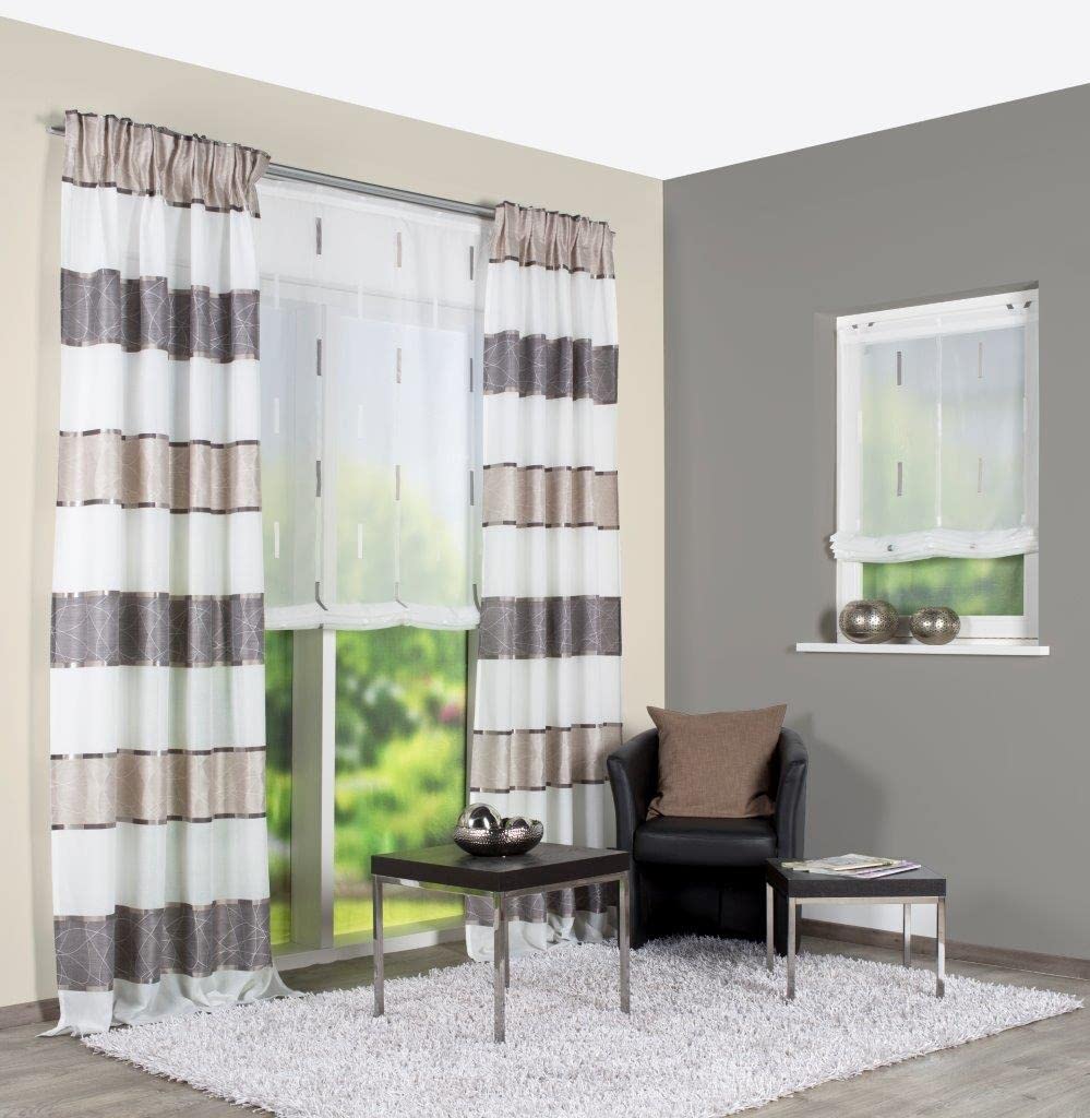 Tende in Voile con Occhielli 2 pz Rosa 140x245 cm CFW71053 | Leroy Merlin