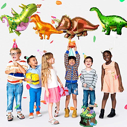 9 Stücke Folien Dinosaurier Luftballons, Dinosaurier Folienballon, Dino Luftballons Party, Folienballon Kinder Gross für… – Bild 6