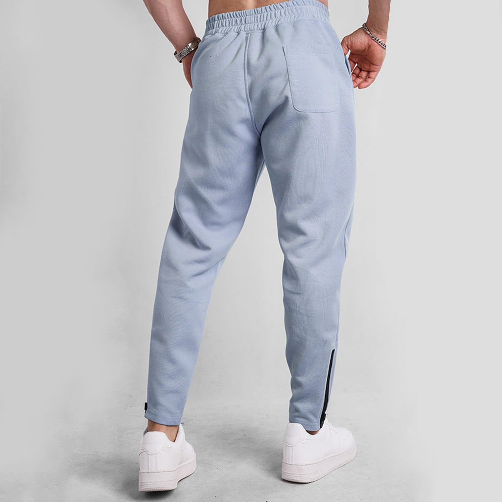 Pantalones de senderismo para hombre, robustos, multibolsillos, cómodos, esenciales, cargo, impermeables, informales, ajustados, con piernas estrechas
