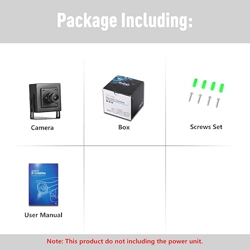Miniatura 7 de Mini cámara IP POE de 5 MP, micrófono integrado, cámara de seguridad pequeña para interiores UltraHD con audio, lente de 0.142 in (75  FOV),