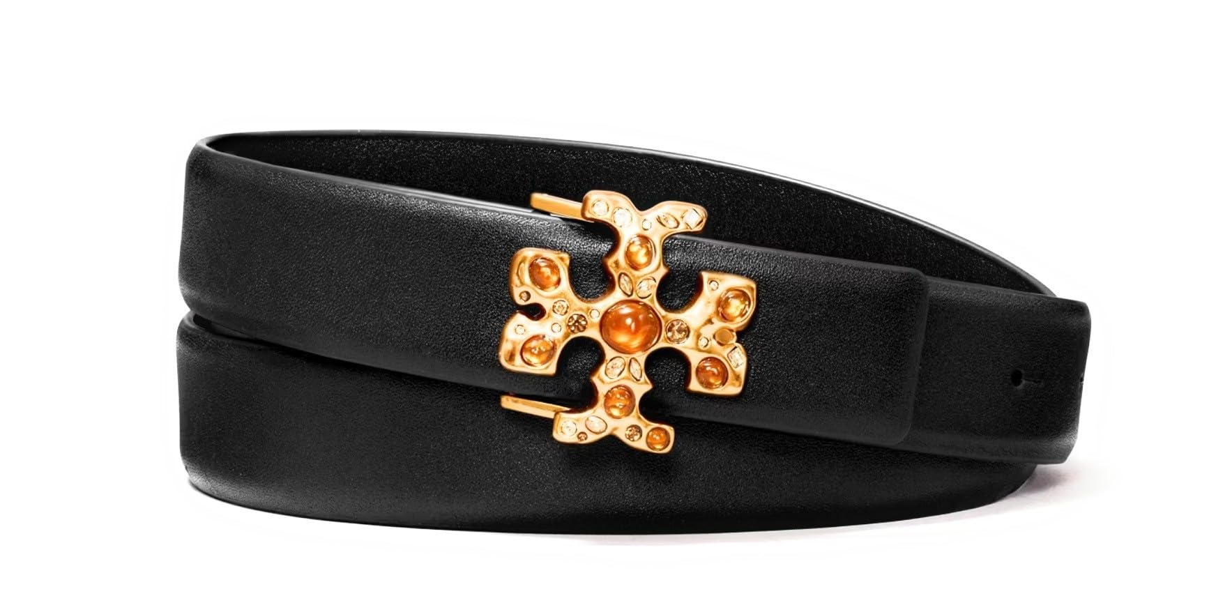 Tory Burch1" Embellished Eleanor Leather Belt