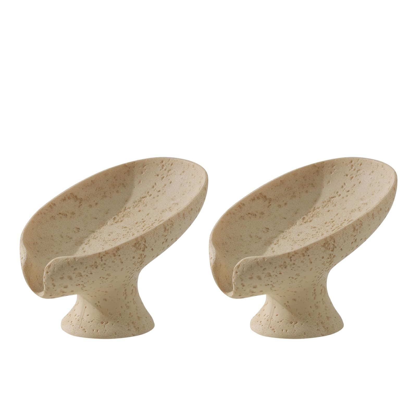 Jaboneras de baño 2 jaboneras autodrenantes con Forma de Hoja for Ducha y Lavabo baño Decoración estética para el baño(Yellow)