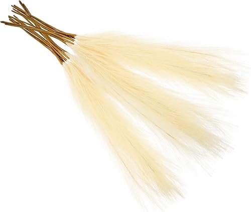 Miniatura 6 de IMIKEYA Ramo de flores artificiales de hierba de caña de imitación, decoración del hogar, decoración bohemia de boda, relleno de jarrón de suelo,