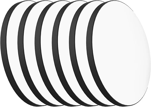 JACKYLED Paquete de 6 lámparas de techo LED de 12 pulgadas, 30 W, 3000 lúmenes, luz de techo redonda ultrafina para baño, comedor, cocina,