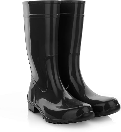 Stivali Da Pioggia LEMIGO ILSE Donna - Altezza Polpaccio In PVC Impermeabile - Suola Antiscivolo - Made In EU