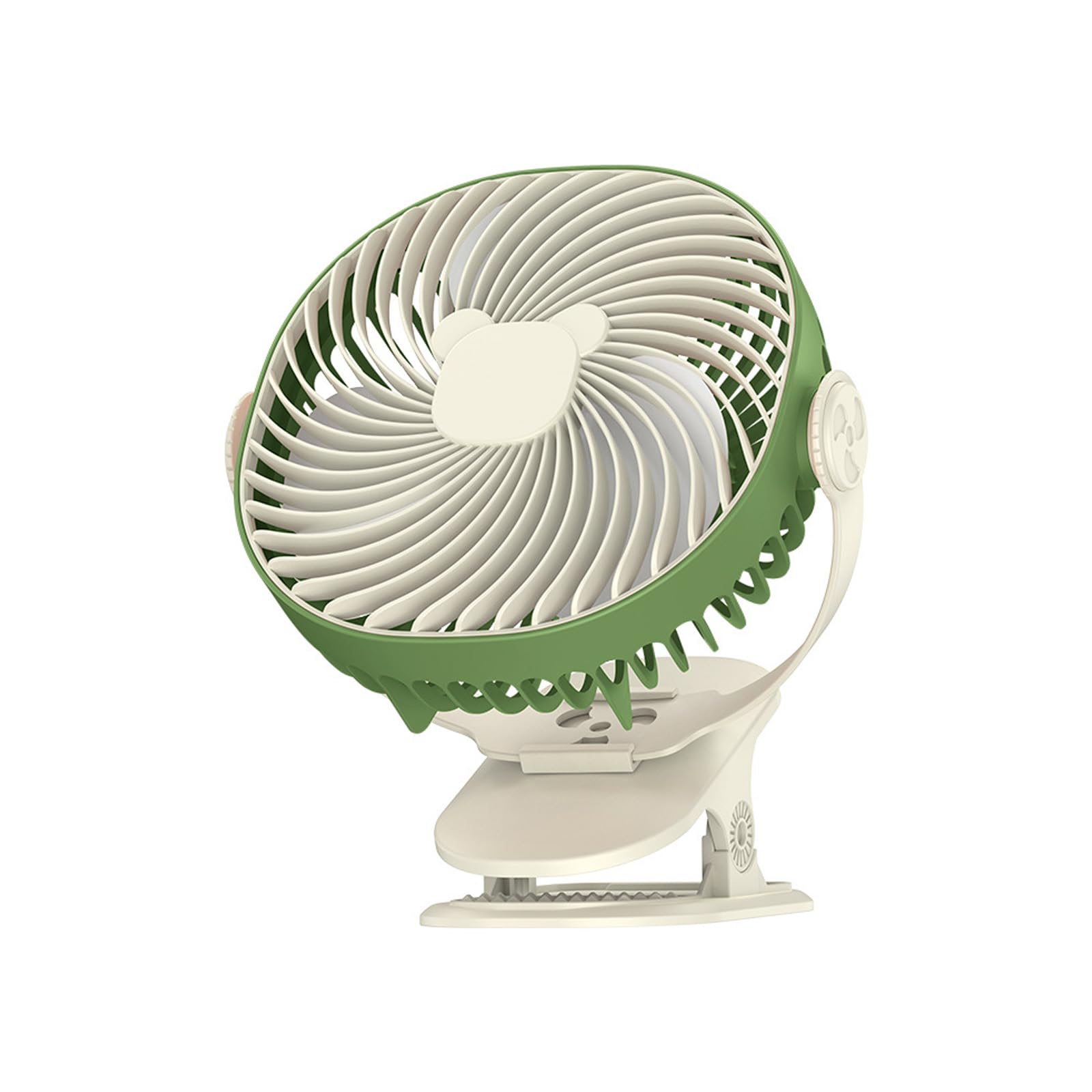 alloneslife Strong Clamp Desk Fan Rechargeable Camping Fan 5 Speeds Adjustable Quiet Cooling Device for Desk USB Rechargeable Clip