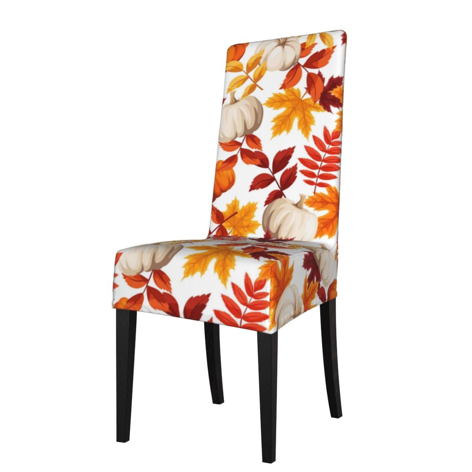 LKYMOH Autumn Pumpkin, Chair Covers Stretch Chair Slipcovers for Dining Room, for Party Pet Protection Universal Fit Soft Polyester
