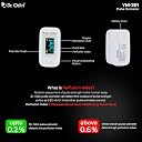 Dr. Odin YM-201 Fingertip Pulse Oximeter with LED Display and Auto Power Off, Perfusion Index and SpO2 (White, 1 Year Warranty) gallery image
