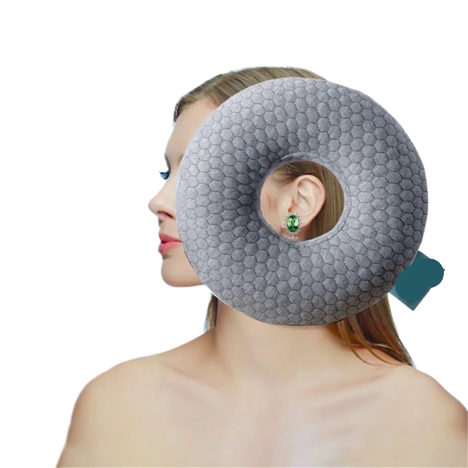 LuoAXINN Piercing Pillow Round Ear Pillow Suitable For Side Sleepers Memory Foam(Color 9)