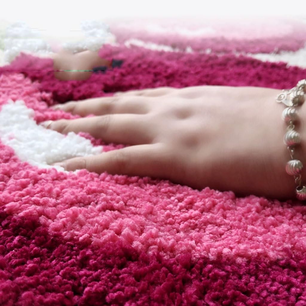 Squisito creatività Tappeto in Cotone Tappeti di Forma Irregolare Antiscivolo Morbido Peluche Furry Lavabile in Lavatrice Decorazione del Pavimento Tappetino per la casa Comodo