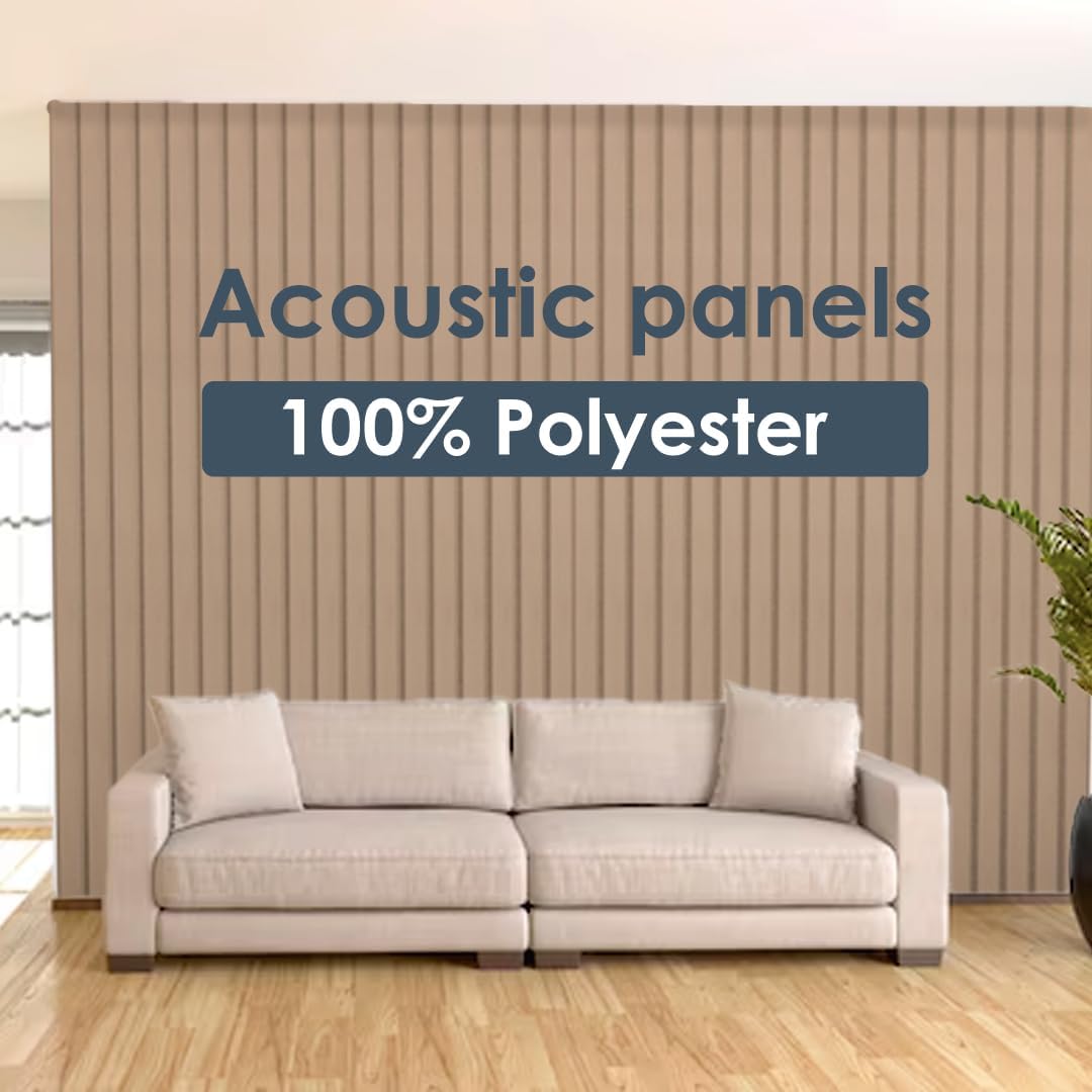 10-Pack Professional Acoustic Panels – High-Density Self-Adhesive Soundproof Wall Panels for Studios, Offices & Home Theaters (Camel) | Premium Sound Absorption