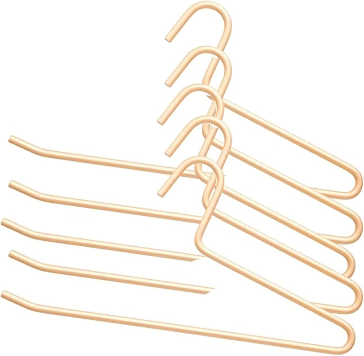 Habiba Lightweight 5 Pieces Hangers, Household Seamless Storage Hanger for Pant, Bending Process Durable Thick Aluminum Alloy Clothes Hangers Durable