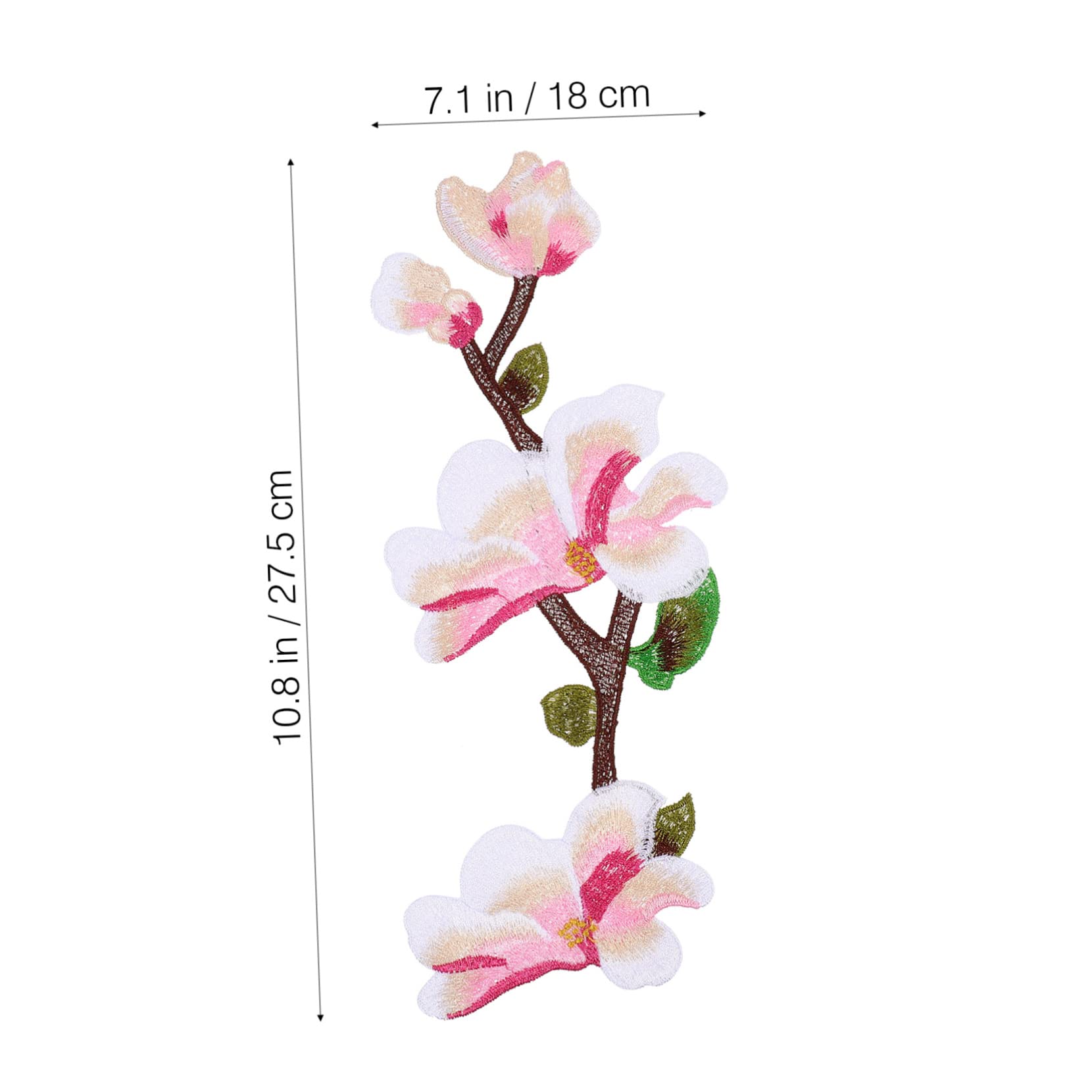 Aplicaciones para ropa, Parches de tela flores bordadas, 2 juegos parches delicados apliques florales