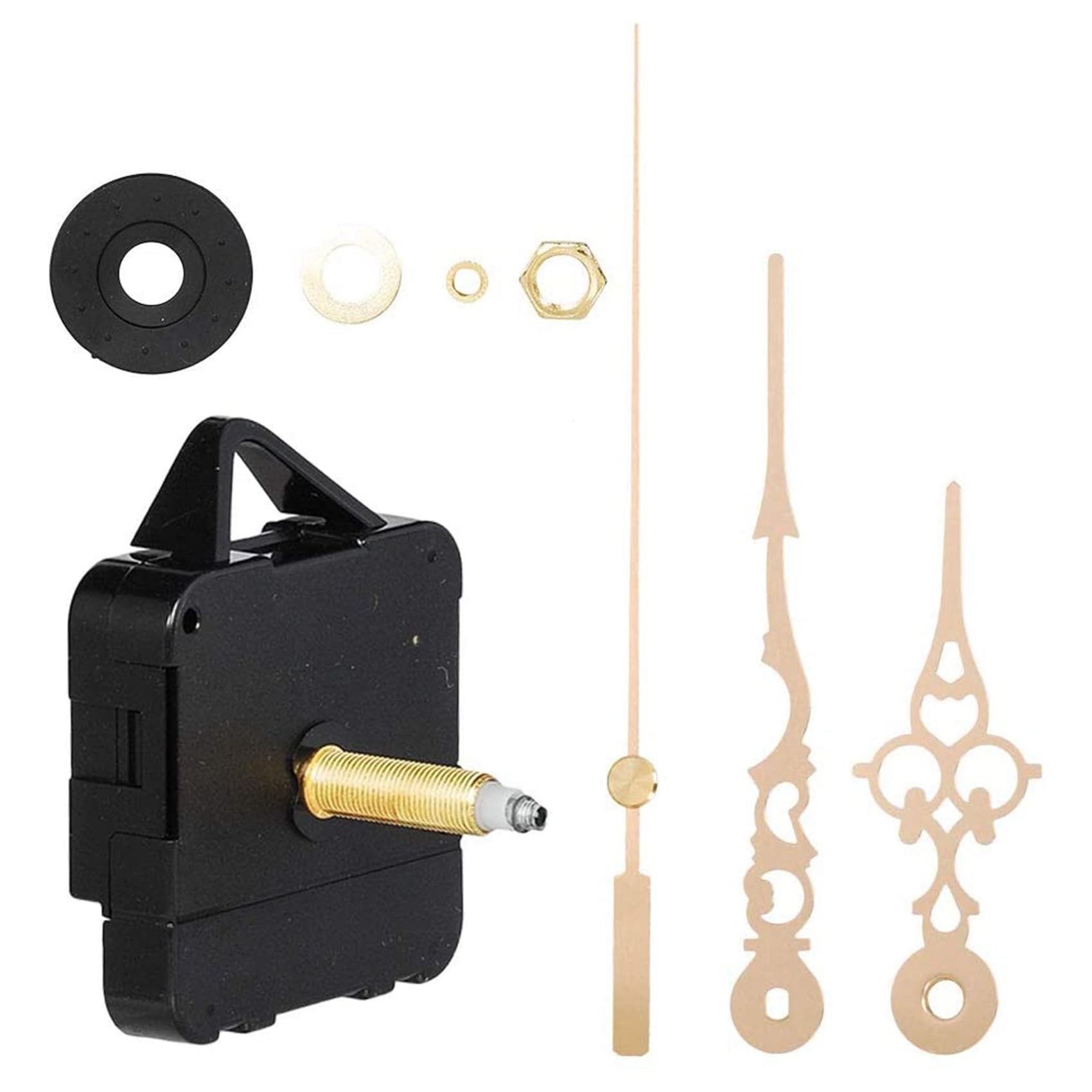 20 PièCes 31 mm Arbre Long Bricolage Horloge à Quartz MéCanisme de Mouvement Moteur Kit pour Horloge RéParation Outil PièCes Bricolage Remplacement A