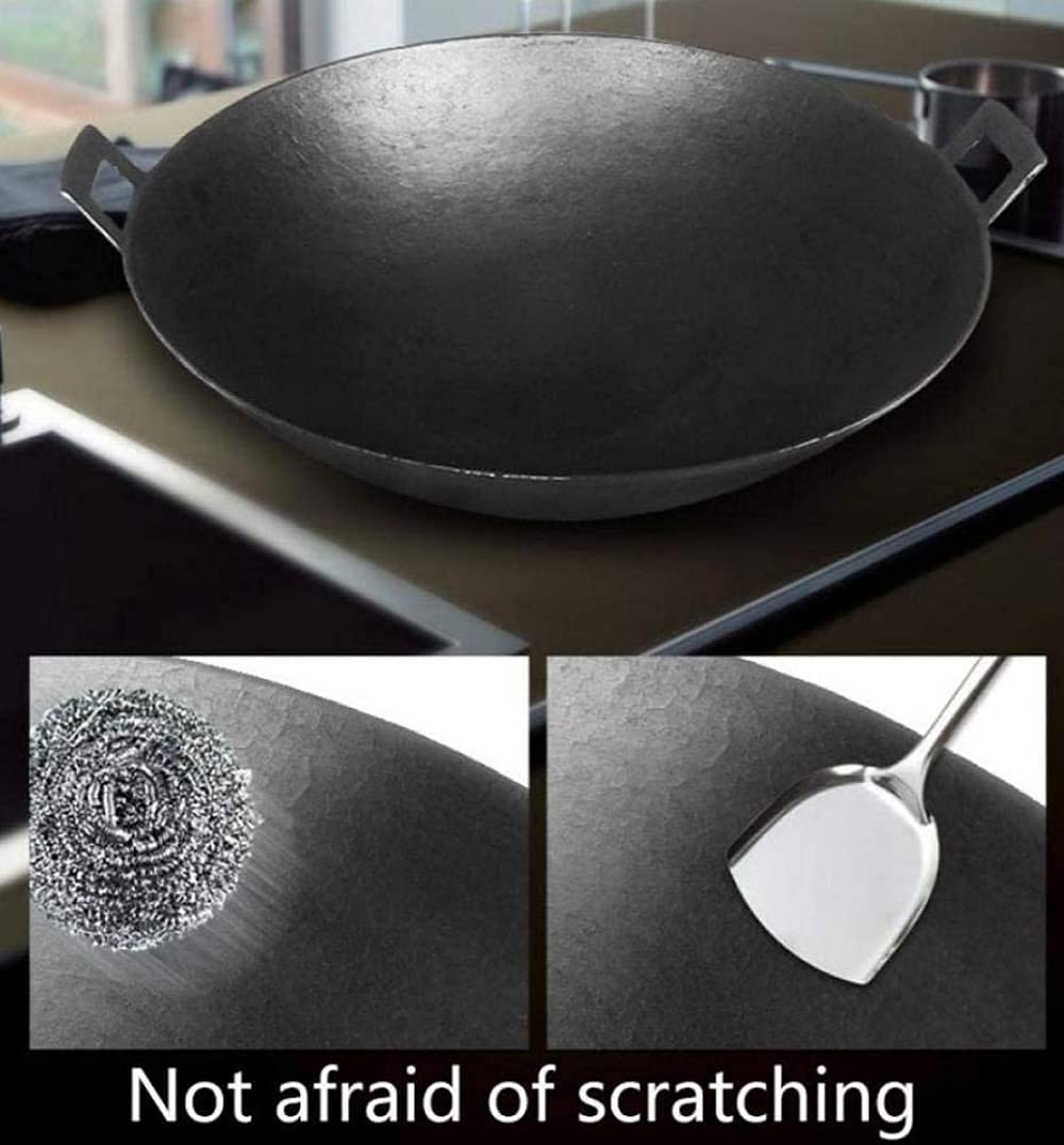 鉄製ノンスティック中華鍋 手鍛造 鉄フライパン 中華風鉄鍋 ガスコンロ