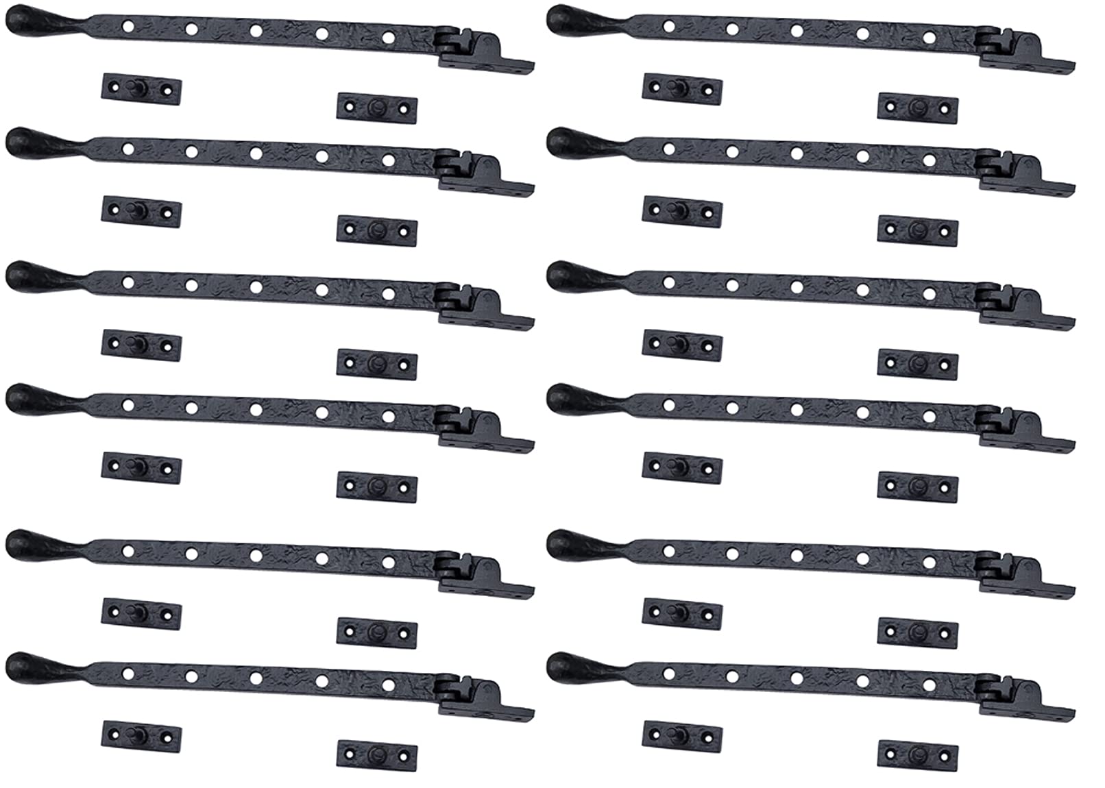 Adonai Hardware 9.50 Inch "Araunah" Antique Cast Iron Window Casement Stay (Supplied as 2 pieces per pack) - Matte Black Powder Coated — Amazon image 4