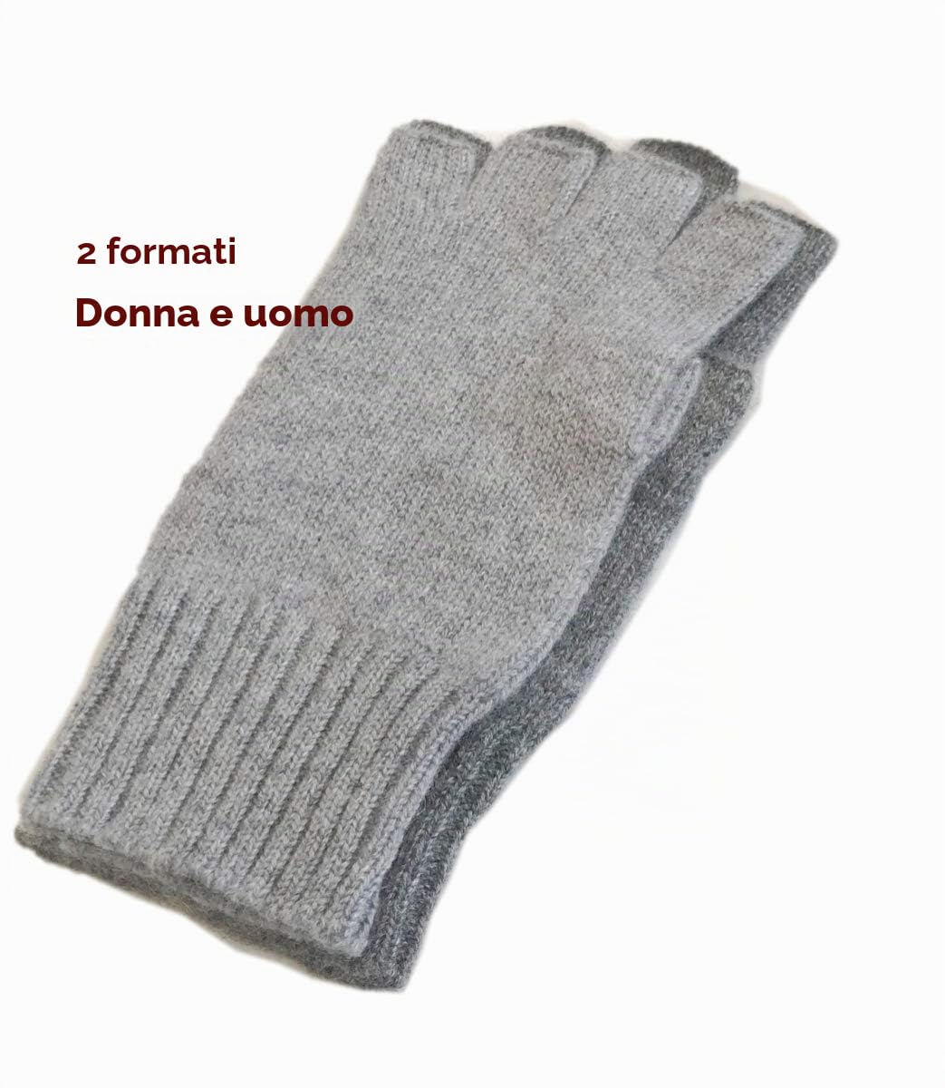 guanti in Cashmere Lana mezze dita mezzi guanto senza dita Scaldapolsi Polsini invernali Cashmere