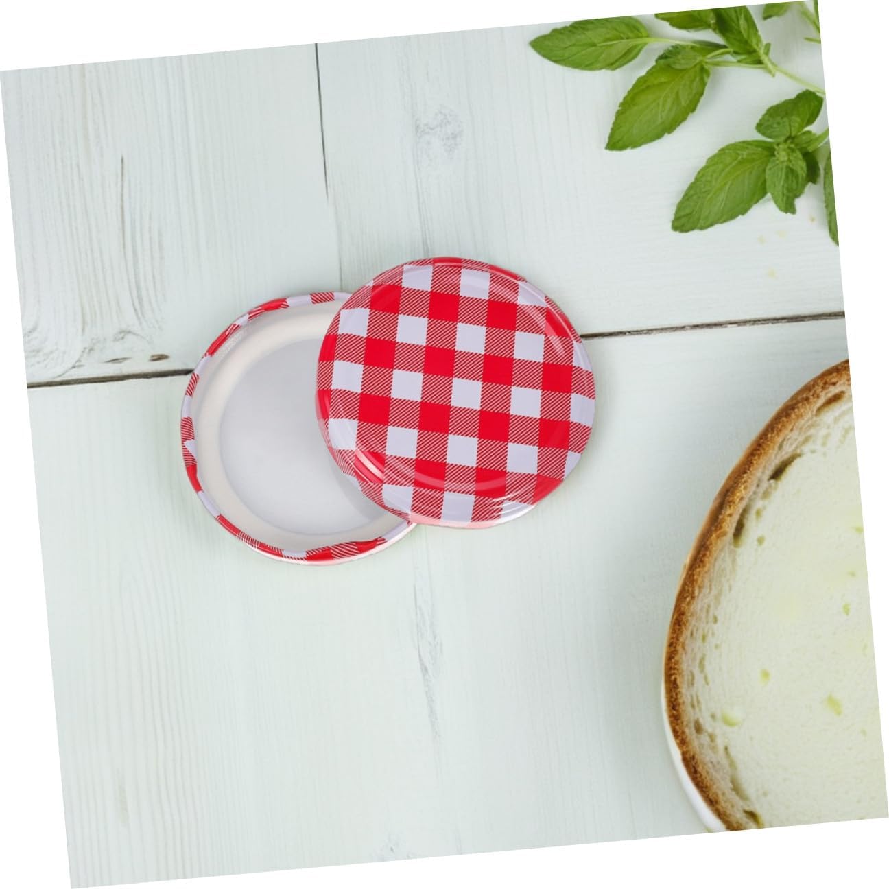 50pcs Metal Mason Jar Covers Wide Mouth Canning Lids Airtight Reusable Sealing Lids for Food Preservation and DIY Canning Accessories