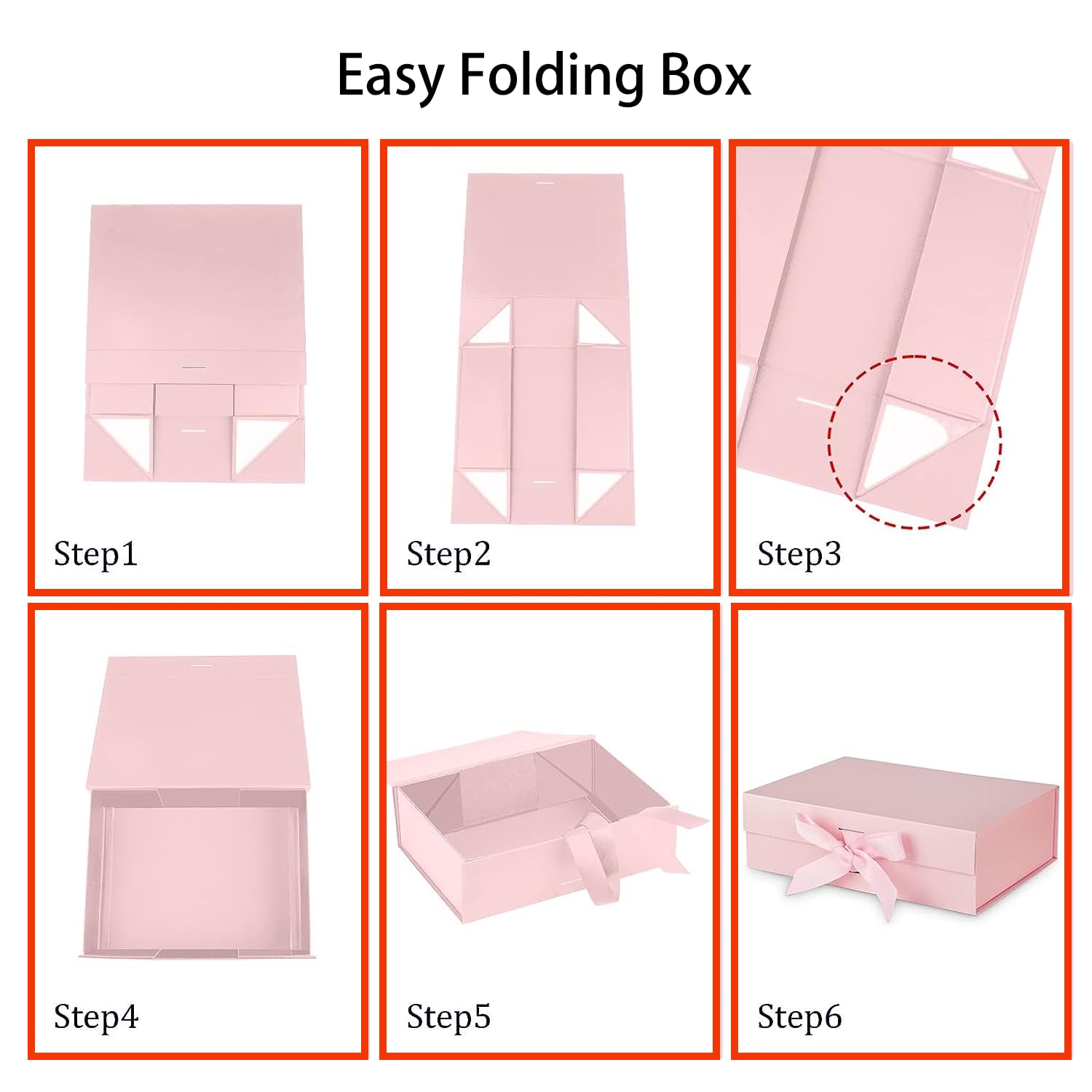 Uptotop - Scatola regalo con coperchio per regali, 25 x 19 x 8 cm, con nastro e chiusura magnetica, ideale per Natale, Capodanno, matrimoni, compleanni, testimoni dello sposo, esposizione e