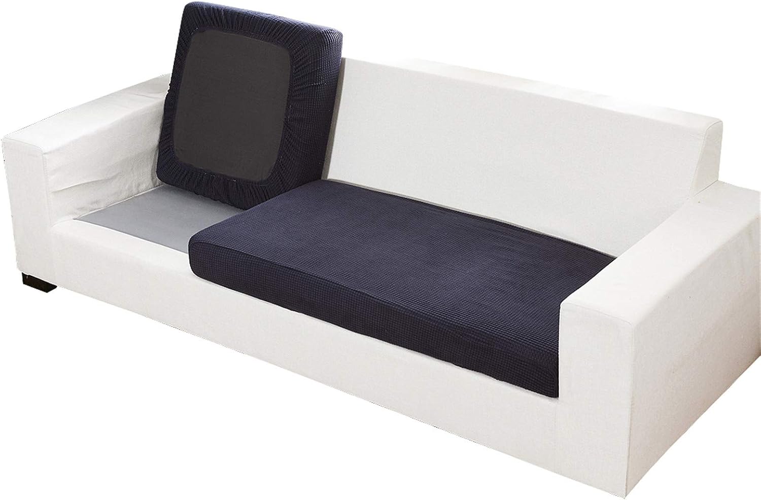 XJHKG Sofa Seat Cushion Cover, Elastic Fitted Loveseat Sofa Couch Slipcover Pet Furniture Protector (Taupe,XL 4 Seat)